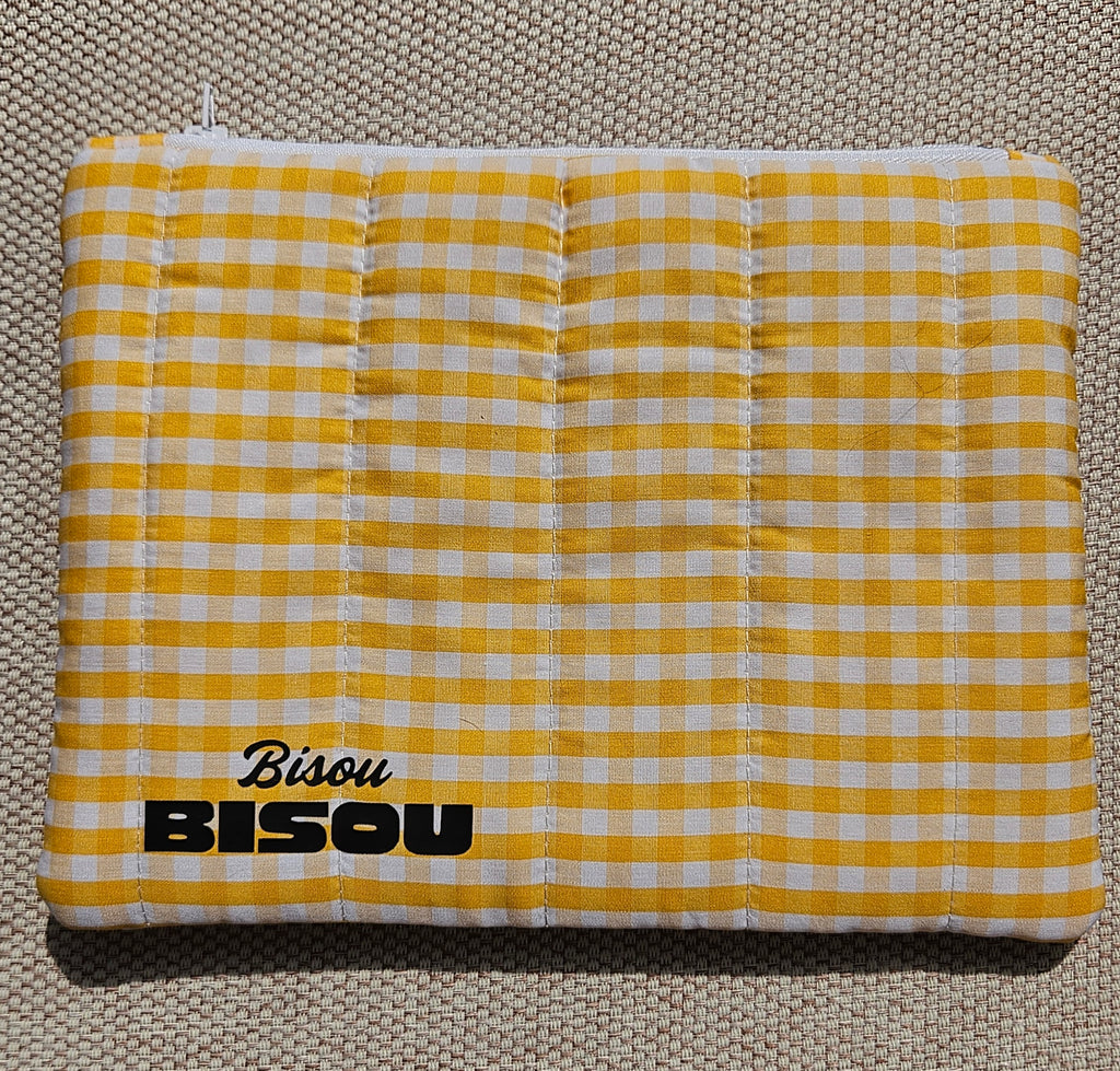 Pochette vichy jaune