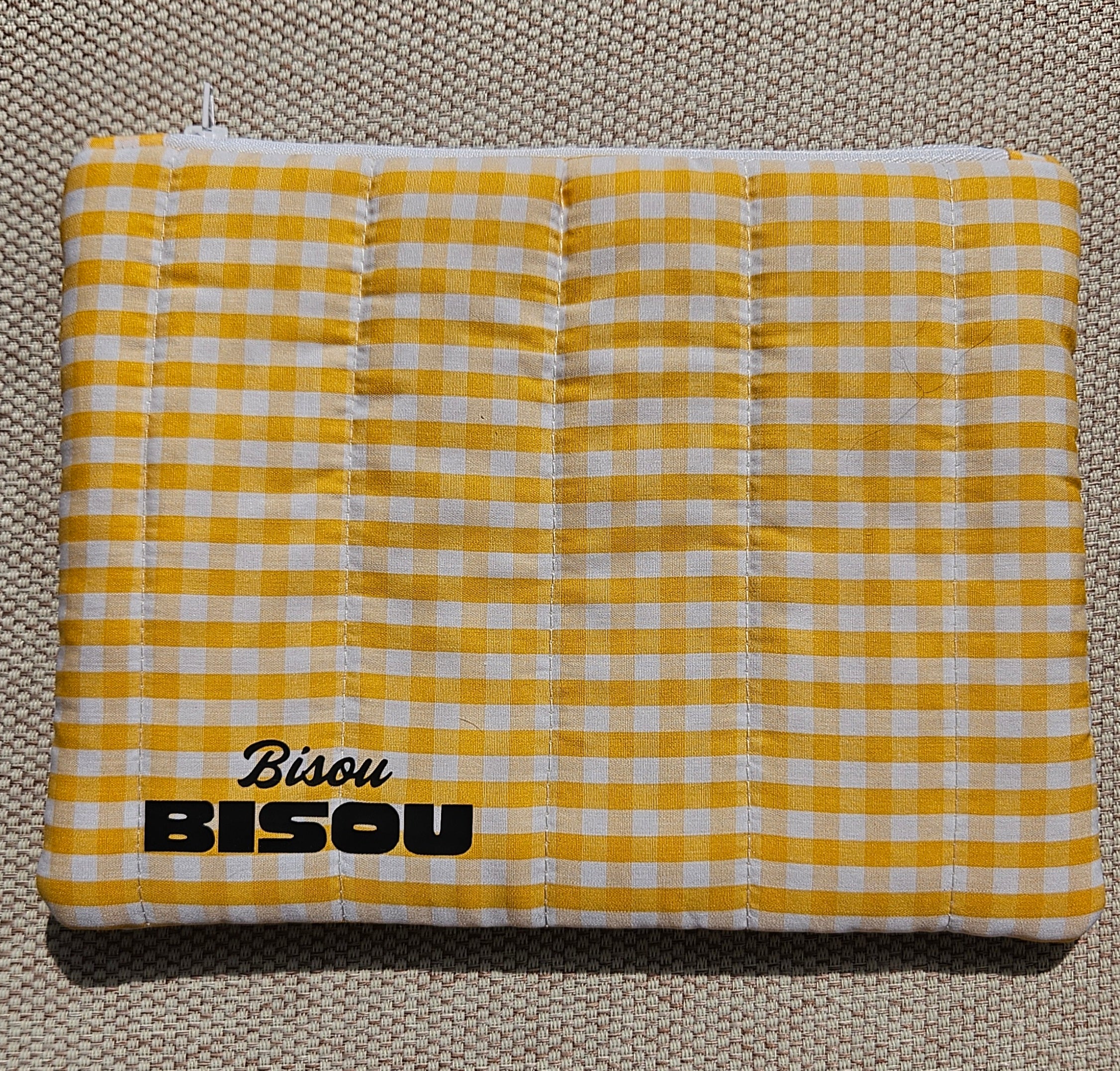Pochette vichy jaune