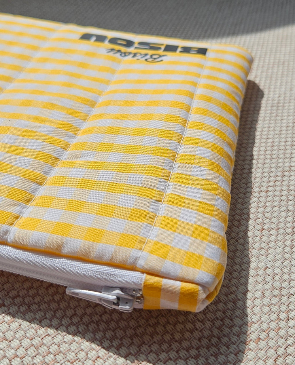Pochette vichy jaune