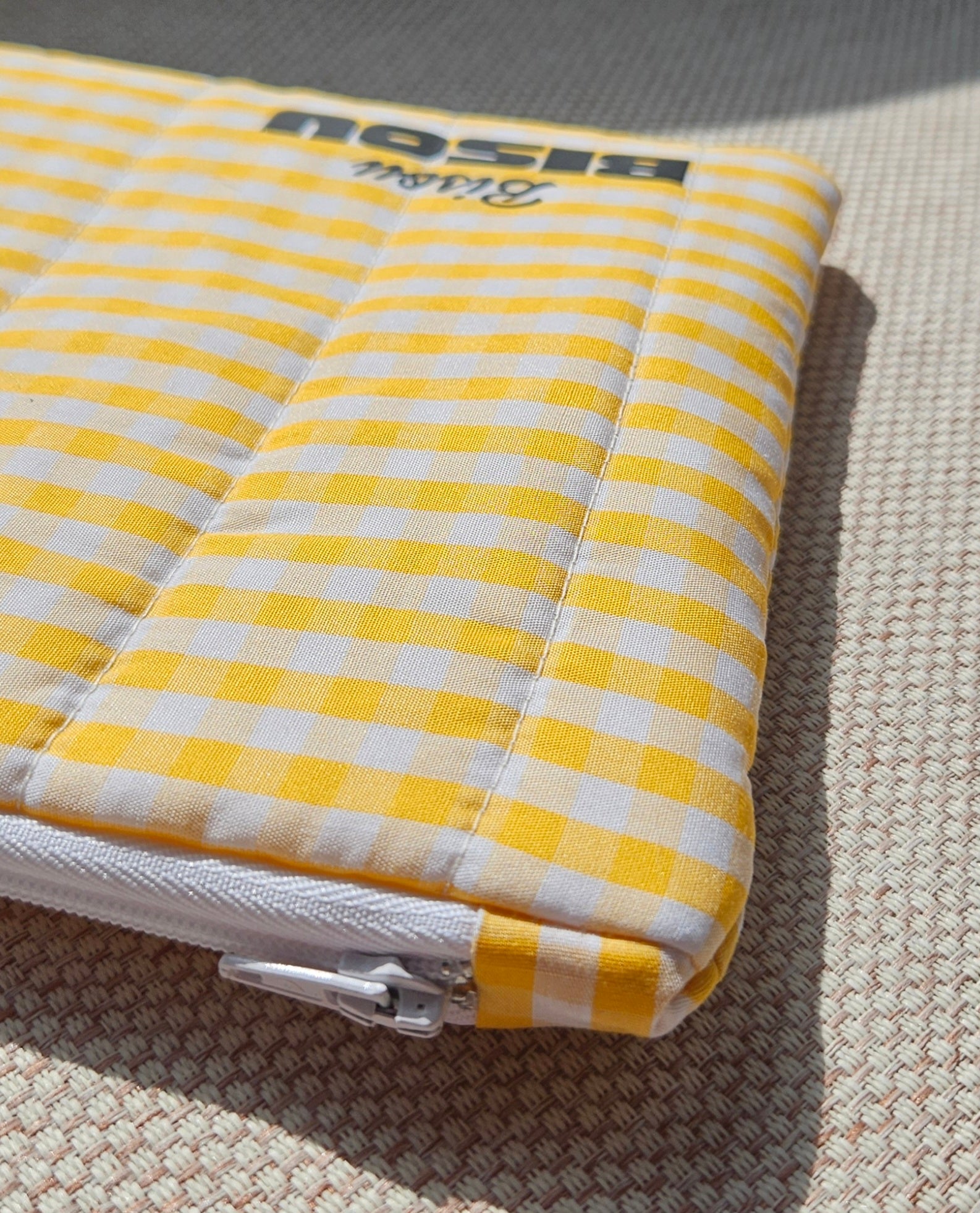 Pochette vichy jaune